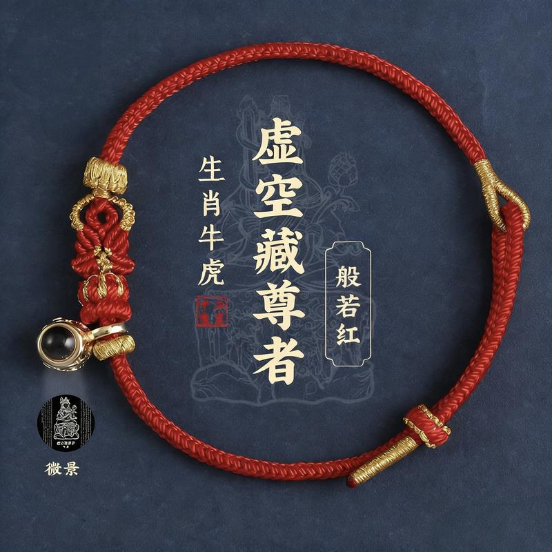 手链 2026马年红绳手链本命年红色手绳编织绳十二生肖八大守护神