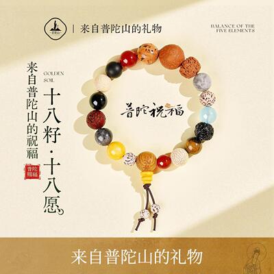 手链 普陀山文雅集新款正宗十八籽手串越来越好多福多宝手串正品