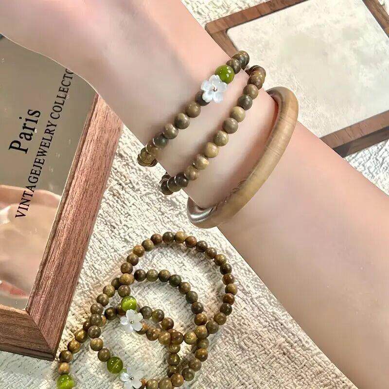 手链 恋与深空黎深同款茉莉花手串手工双圈手串女叠戴手链送闺蜜图片