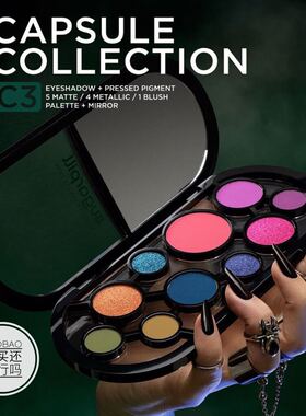 Sugarpill万圣节新品Black Capsule C3暗黑胶囊眼影盘腮红