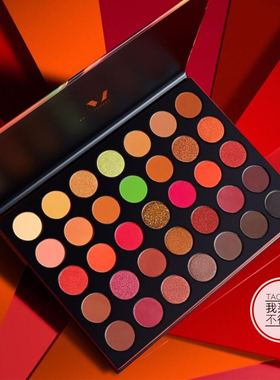 现货！Morphe新35色眼影盘35O3橘色红色绿色大地色系