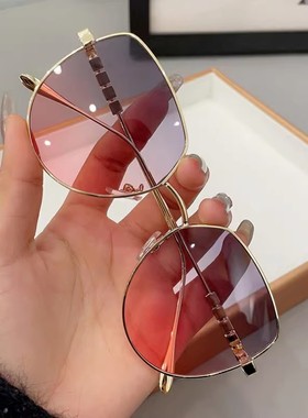 欧美风太阳眼镜女大框2024新款韩版防紫外线大脸显瘦墨镜开车眼镜