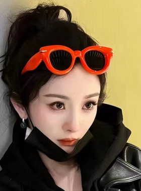 新款跨境热卖夸张气泡太阳镜潮欧美充气感红色个性时尚墨镜防紫外