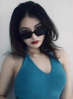 猫眼墨镜女防紫外线2024新款防复古时尚强光开车小框太阳镜防晒潮