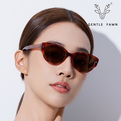 猫眼墨镜女偏光防紫外线2024新款TR框板材镜腿旅行遮阳镜sunglass