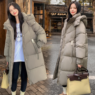 2026冬季新款时尚气质棉服女长款过膝加厚韩版减龄面包服棉袄外套