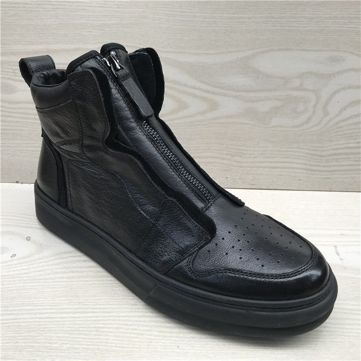 断码鞋特价男鞋 真皮头层牛皮高帮鞋拉链帅气厚底青年男靴子潮c10在类目 流行男鞋, 靴子中 - 来自Buy2taobao.com提供专业的淘宝代购服务
