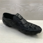 鳄鱼纹休闲青年男单鞋 断码 b37 男鞋 真皮头层牛皮商务正装 鞋 特价