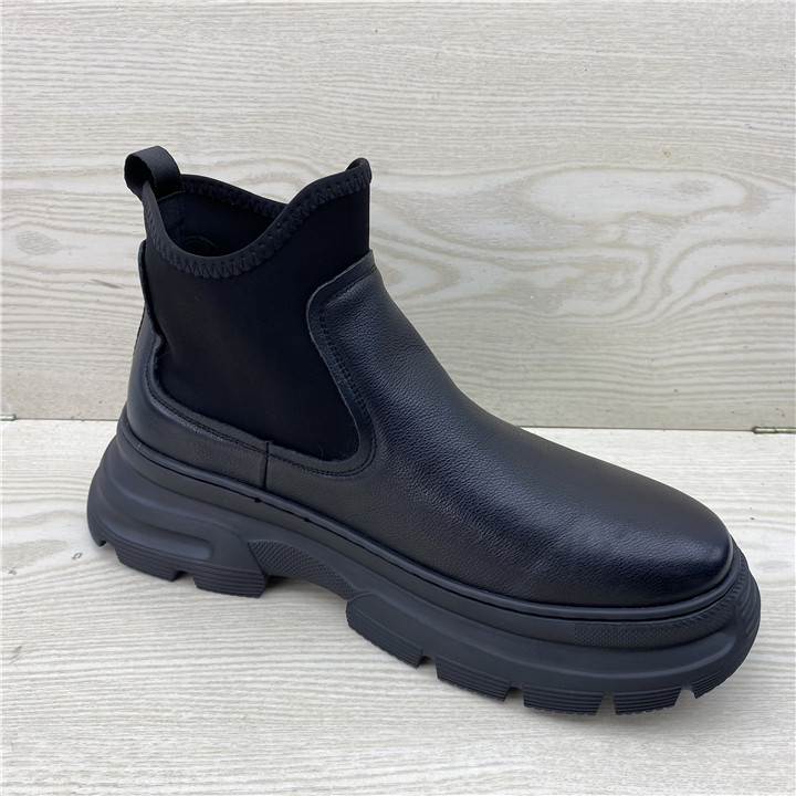 断码鞋特价真皮男厚底增高弹力布