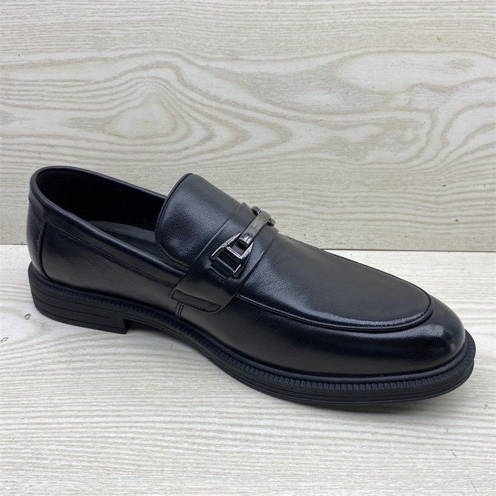 男士皮鞋真皮新款春季商务正装全黑公务一脚蹬百搭头层牛皮豆豆鞋,流行男鞋,正装皮鞋,淘宝优惠券,粉丝福利购,淘宝优惠卷