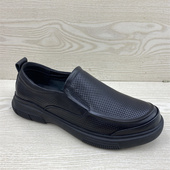 特价 真皮男鞋 商务圆头一脚蹬镂空软皮头层牛皮舒适男士 断码 皮鞋