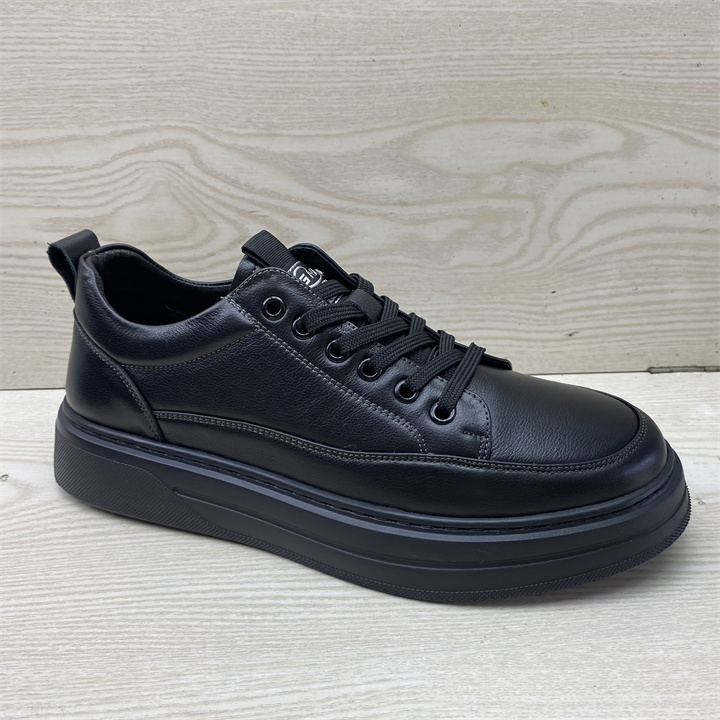 断码特价真皮男鞋2024秋季新款青年潮款厚底韩版牛皮学院风男板鞋