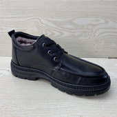 棉鞋 断码 真皮男鞋 圆头系带加绒保暖牛皮高帮鞋 特价 处理2024秋冬季