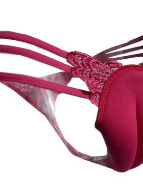 大码紧身伪娘变装男变女隐藏jj假阴内裤女装大佬骆驼趾丁字裤直播