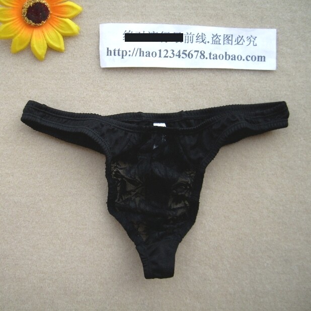 u凸设计透明性感男士丁字裤蕾丝男士t裤专为男人性感而设计内裤