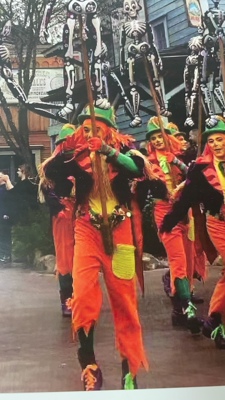 万圣节道具骷髅园区巡游