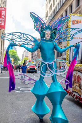 高桥新款巡游服装商业园区小丑演出服