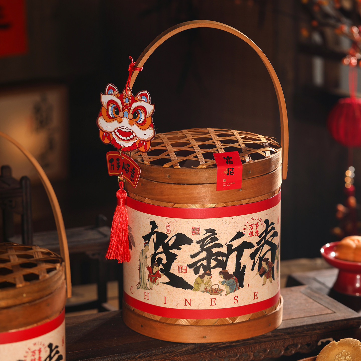 2026新年礼盒包装中国风竹编过年伴手礼烘焙糖果饼干年货礼品盒空,厨房/烹饪用具,点心包装盒/包装袋,淘宝优惠券,粉丝福利购,淘宝优惠卷