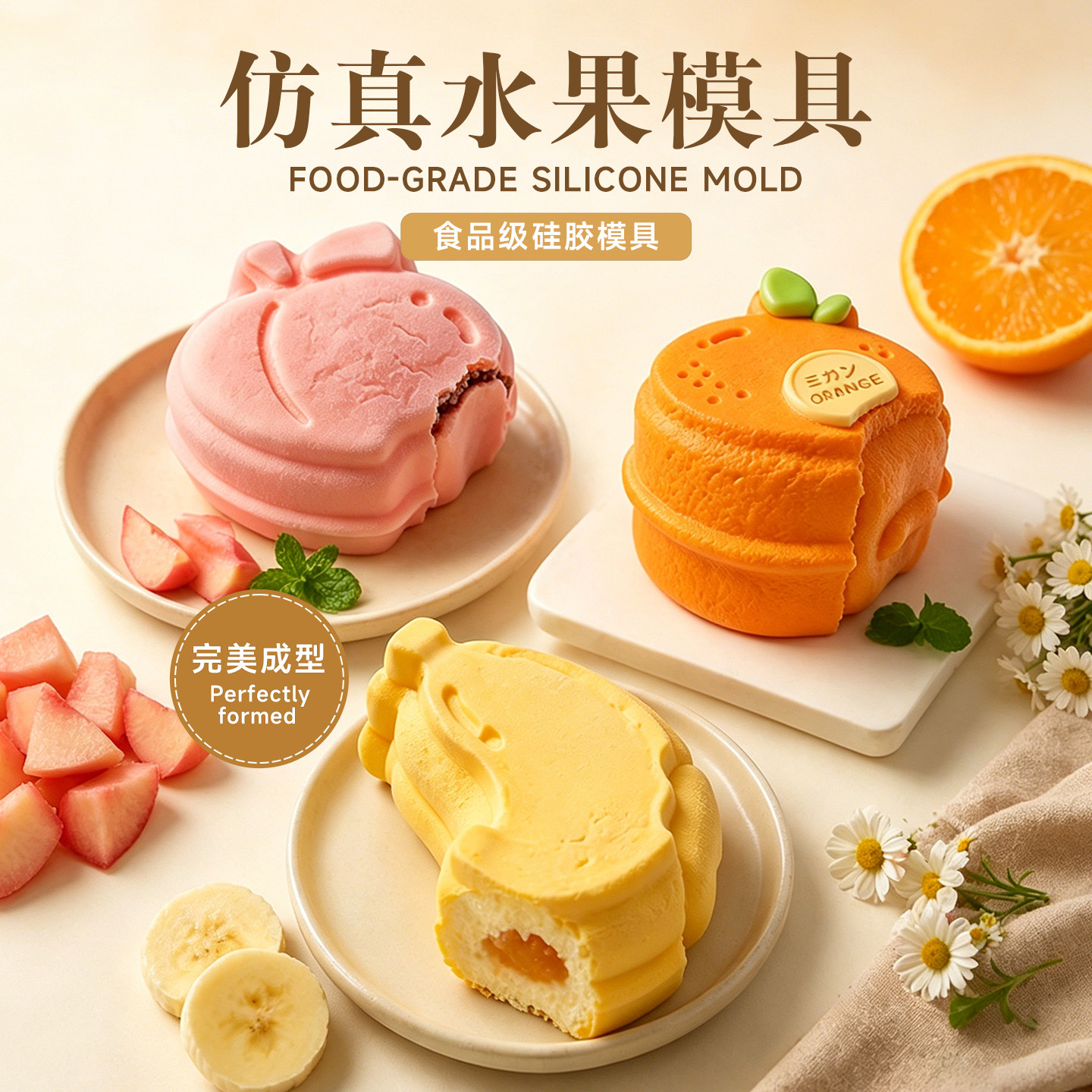 水果慕斯蛋糕模具葡萄水果造型法式西点布丁奶冻烘焙食品级模具