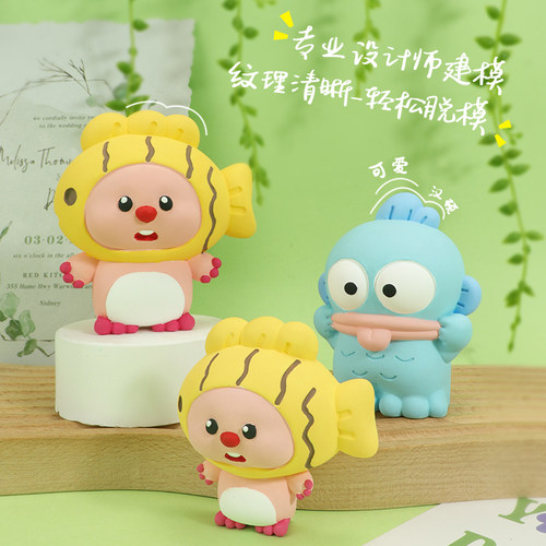 林力硅胶模具石膏露比立体摆件