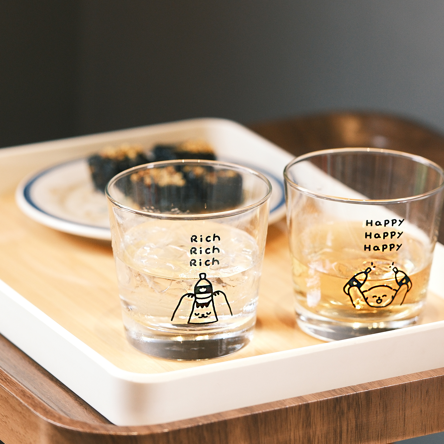 原创招财小猫玻璃杯咖啡杯啤酒杯