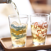 我 啤酒搭子 原创高颜值玻璃精酿啤酒杯扎啤杯KTV烧烤啤酒杯商用