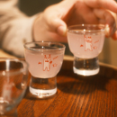 原创可爱OKK小猫小狗透明玻璃小白酒杯果酒杯烈酒杯迷你烧酒杯子
