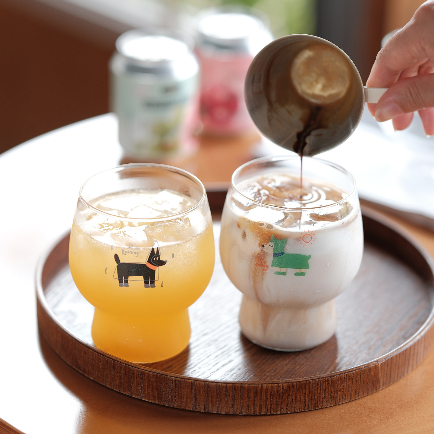 原创萌犬杯杯~可爱雨衣小狗耐热玻璃杯牛奶咖啡杯饮料水杯子酒杯
