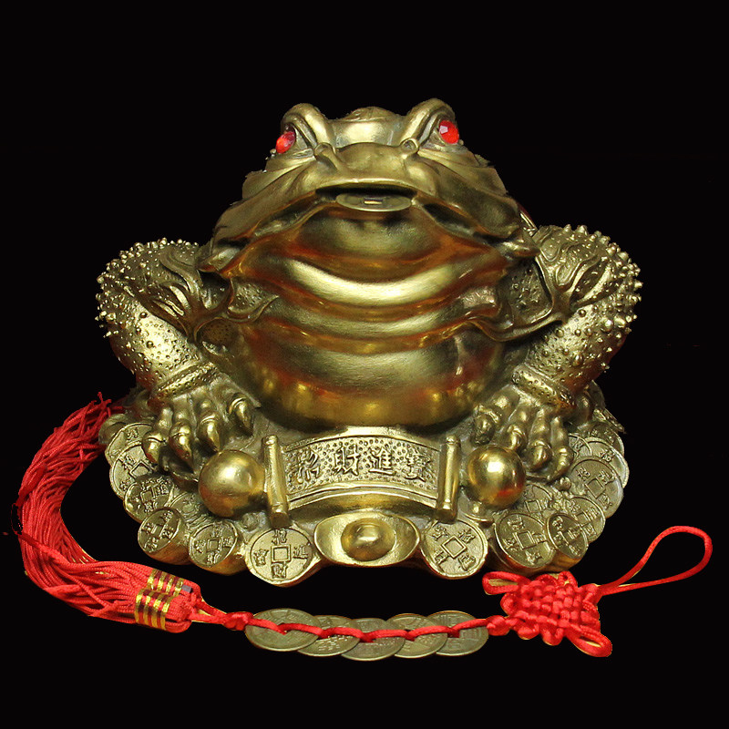 铜金蟾摆件 三脚金蟾店铺开业礼品 吸金神兽客厅装饰工艺品