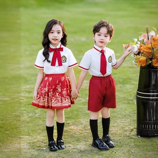 马面裙中国风六一表演演出服毕业服小学生班服汉服 幼儿园园服夏季