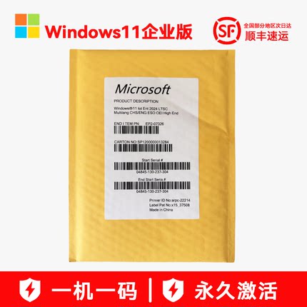 正版Win11 IOT 2024 LTSC 企业版DVD版操作系统Windows11企业版