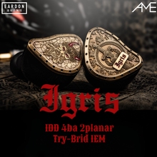 AME Igris 1动圈4动铁2平板4分频混合单元入耳式HiFi发烧有线耳机