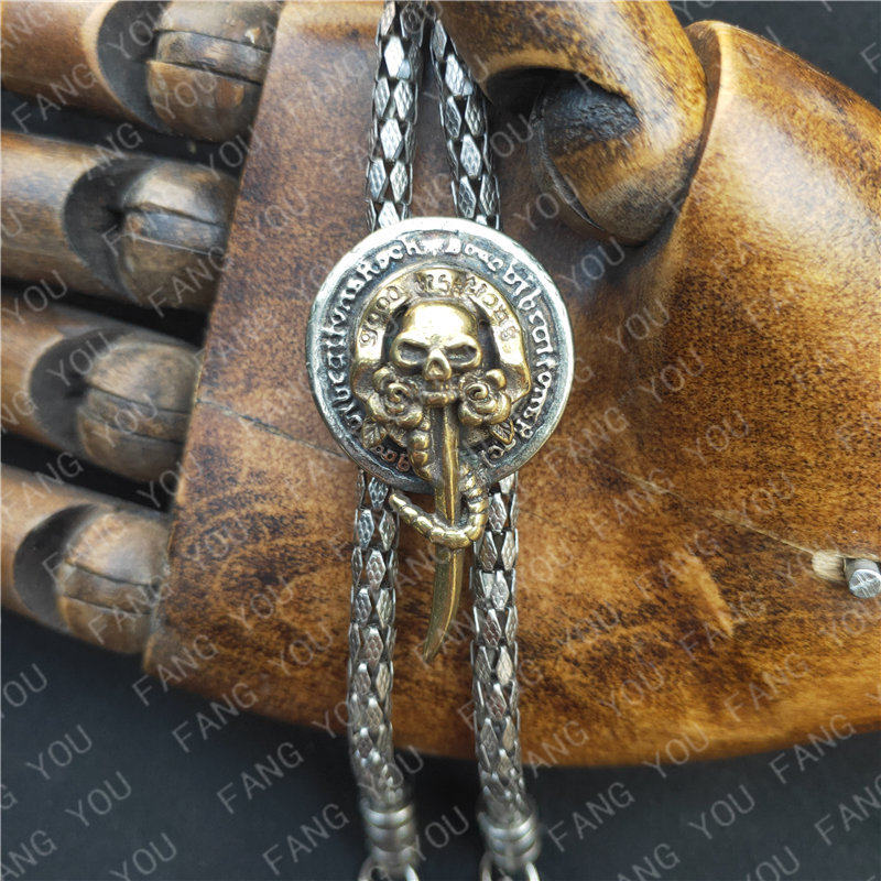 领带潮男骷髅酷复古霸气朋克项链男ins潮嘻哈街头哈雷机车个性品6