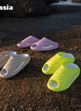 亚束夏季户外运动拖鞋男新款情侣防滑防臭居家室内厚底增高凉拖女