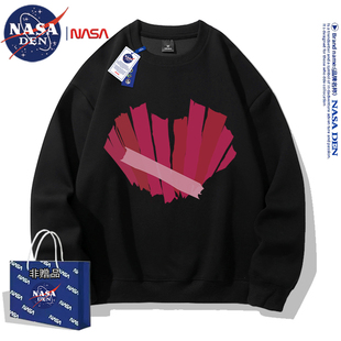 印花百搭长袖 NASA联名冬季 时尚 简约大码 外套 卫衣男圆领套头时尚