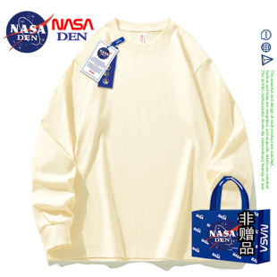 NASA联名秋季 T恤男小众别致上衣百搭风男女同款 上衣 重磅纯棉长袖