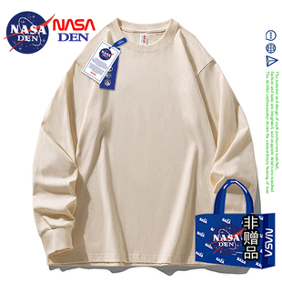 NASA联名秋季 T恤男个性 印花潮牌休闲百搭运动情侣款 重磅纯棉长袖