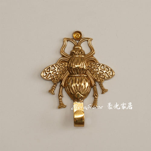 法式复古黄铜蜜蜂挂钩轻奢