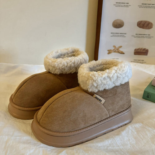 泡芙大头鞋女2024新款冬季加绒