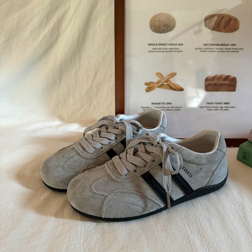 林先叁 经典复古德训鞋女平底休闲运动板鞋子弹头百搭阿甘鞋