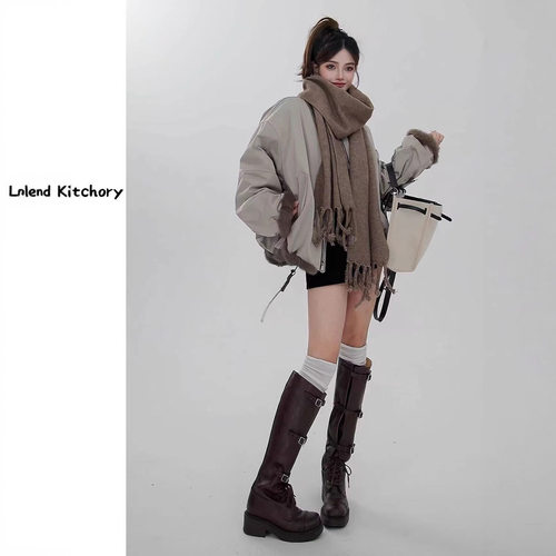 【思语】“暖阳” CC25620 新款休闲两面穿短款皮草派克休闲百搭