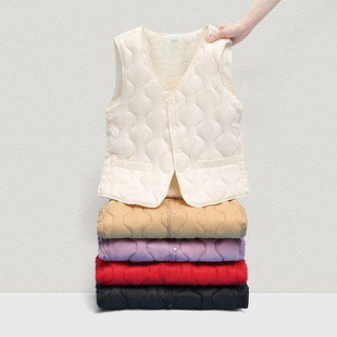 百搭坎肩内胆 内穿修身 秋冬新款 羽绒棉马甲女2025保暖背心加厚短款