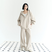 连帽外套 宽松休闲运动套装 新款 直筒休闲裤 万有引力博物馆 秋装