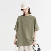 宽松体恤半袖 夏装 上衣K T恤女2024新款 万有引力博物馆印花做旧短袖