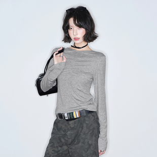 前后两穿长袖 万有引力博物馆 AB面浪漫 ü线下店同款 T恤 wink