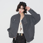 万有引力博物馆 上衣夹克 纯色立领外套女春季 wink ü线下店同款