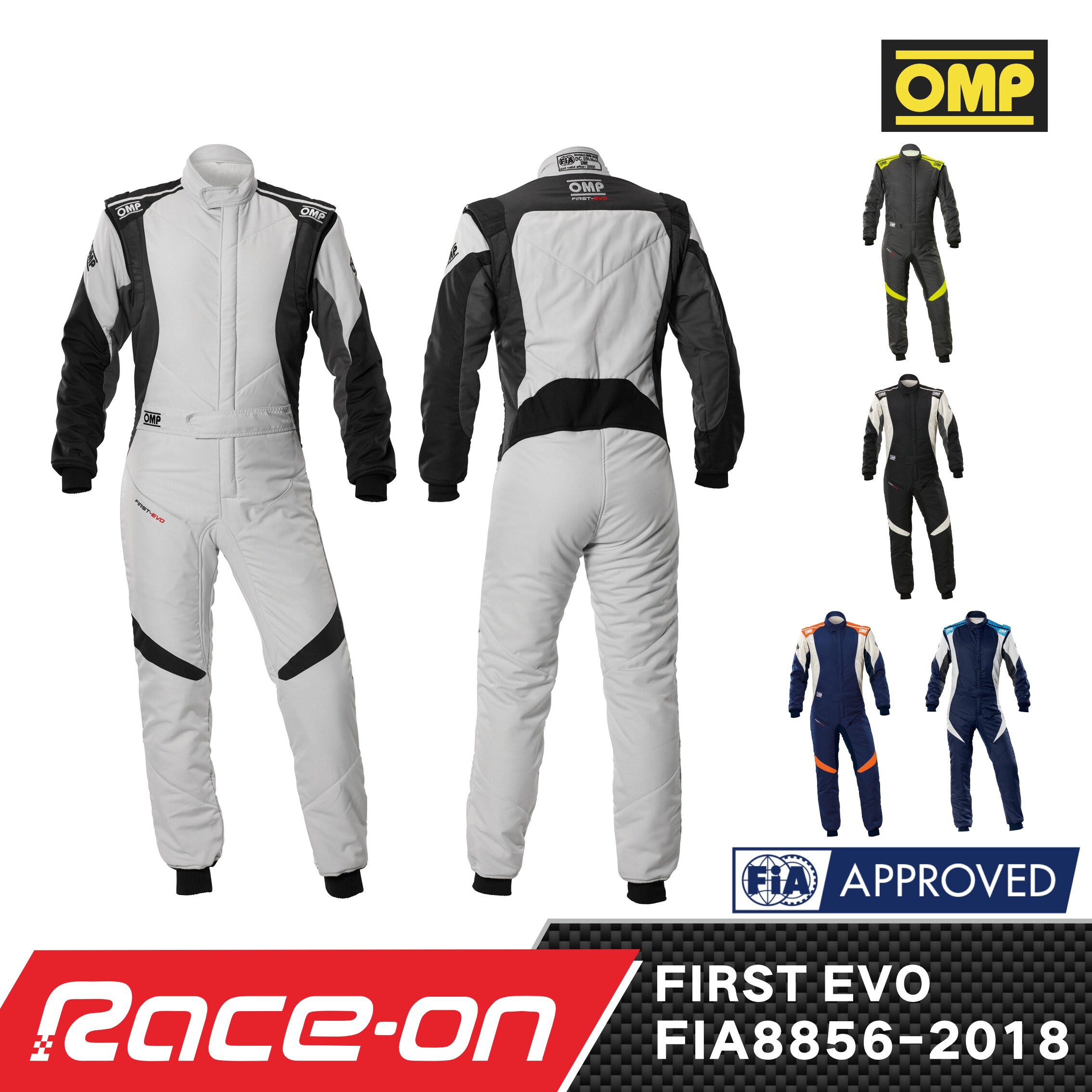 OMP FIRST EVO FIA8856-2018认证 入门级阻燃房车赛车服 - 实物图