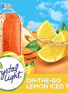 代购2件包邮美国进口Crystal Light木糖醇低卡即溶饮料冲剂 柠檬