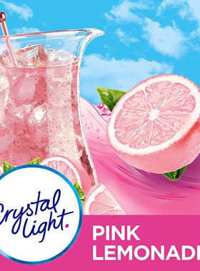 代购拍2件包邮进口果味Crystal Light木糖醇维他命粉色柠檬饮料冲