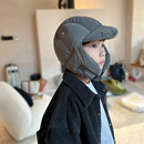 儿童帽子中大童超厚羽绒棉保暖雷锋帽男童冬天骑车防风飞行护耳帽